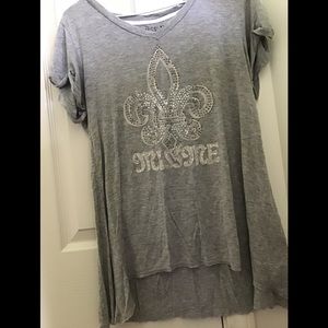 Miss me grey short sleeve tee size small